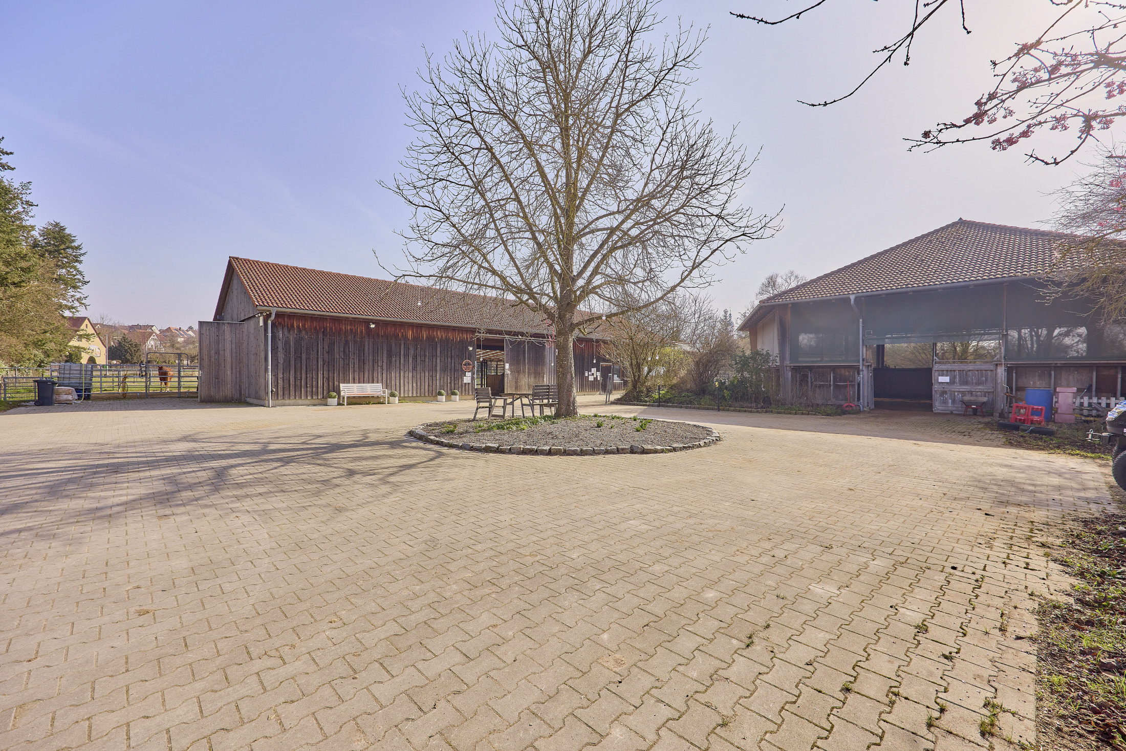 Reiterhof kaufen im Landkreis Kitzingen mit modernem Wohnhaus aus 2019 und Kapazität für 21 Pferde!