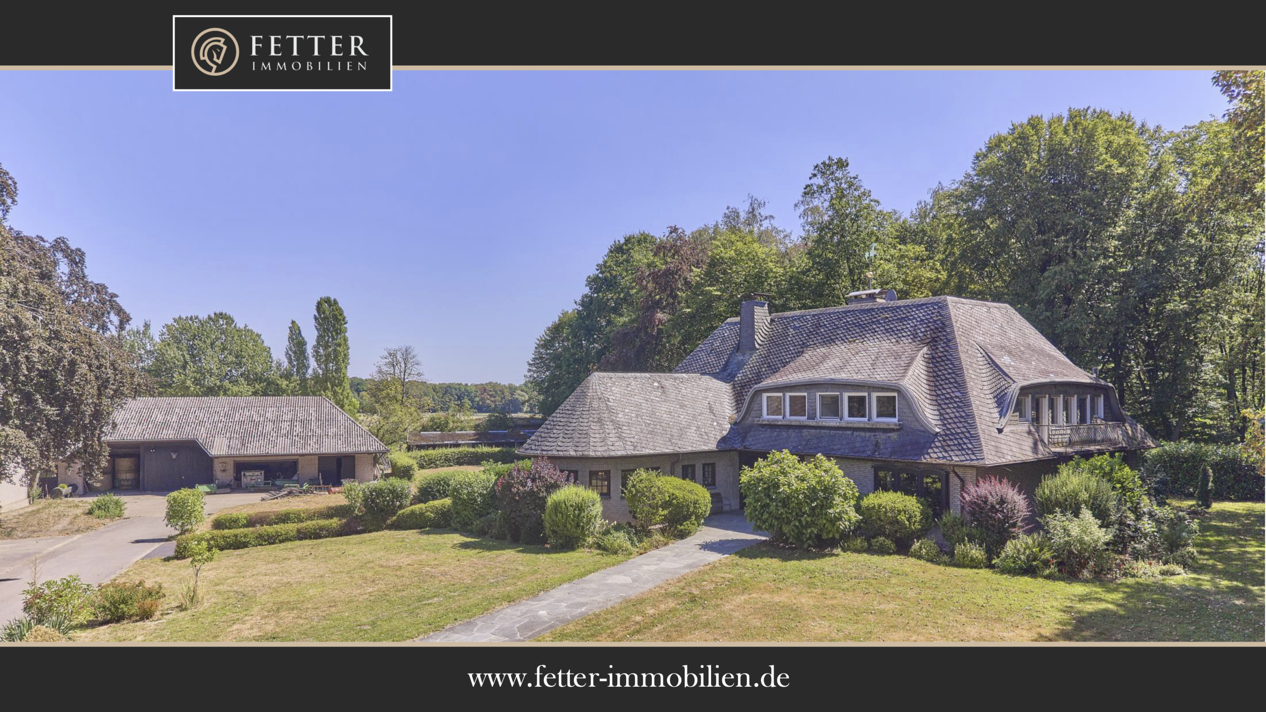 Reitanlage in NRW Nähe Münster zu verkaufen – Modernes Landhaus, Reithalle, Springplatz und Boxen für 33 Pferde!