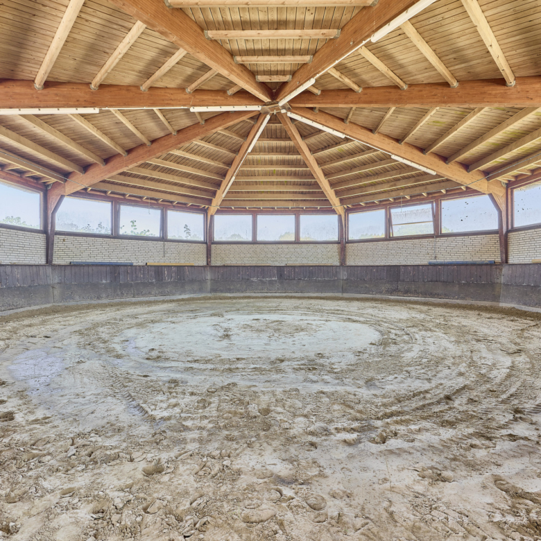 Reitanlage in NRW Nähe Münster zu verkaufen – Modernes Landhaus, Reithalle, Springplatz und Boxen für 33 Pferde!